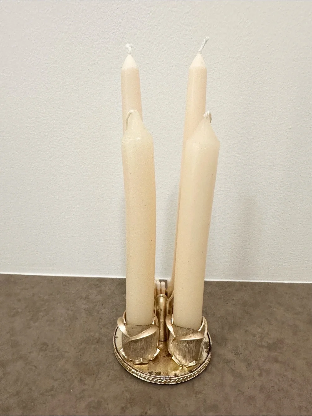 Vintage Avon Golden Vanity Lipstick Holder Gold Floral Metal Rosebud- Shaped